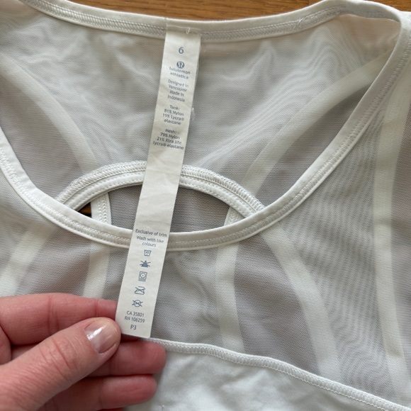 Lululemon Home Stretch White Tank Top Women 6 - Picture 4 of 8